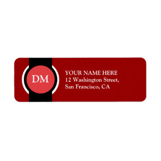 Simple Monogram Address Label