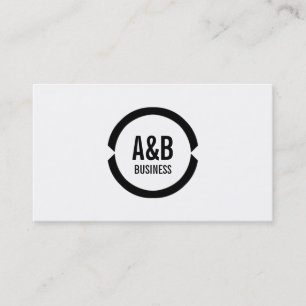 Simple Monogram Athletic Trainer Business Card