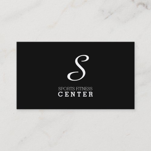 Simple Monogram black Business Card