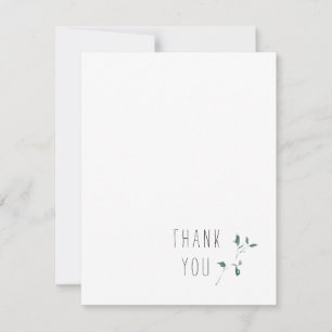 Simple Monogram Blank Thank You Note Card