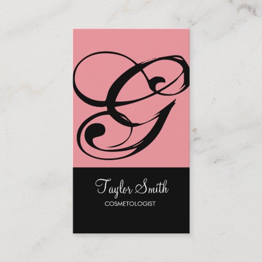 Customizable Simple Monogram Business Card