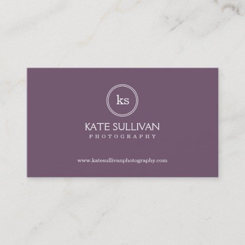 Simple Monogram Business Card