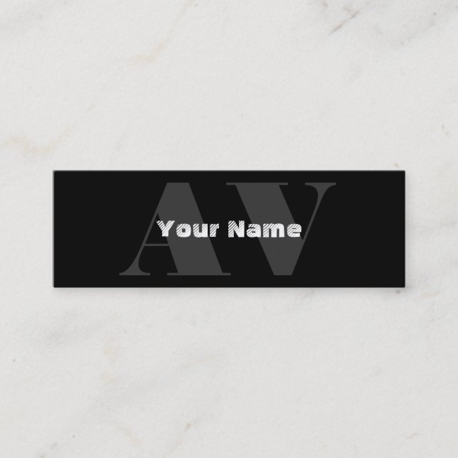 Simple Monogram Business Cards (Front)
