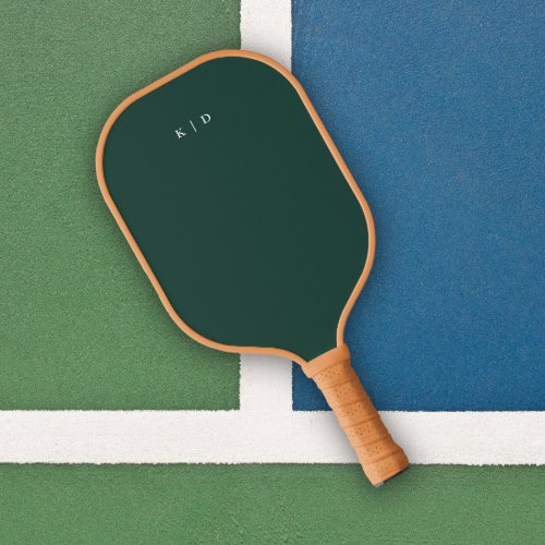 Simple Monogram Dark Green  Pickleball Paddle