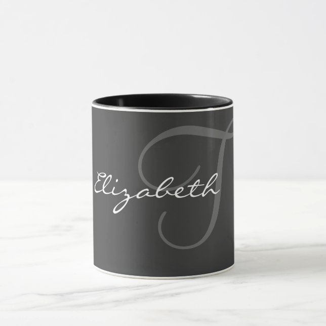 Simple Monogram Design Mug (Center)