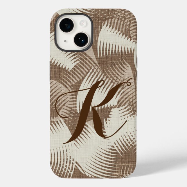 Simple Monogram Elegant Boho Phone Case (Back)