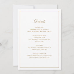 Simple Monogram Elegant Gold All In One Wedding Invitation | Zazzle