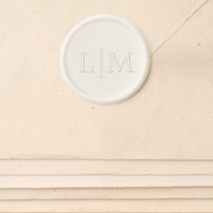 Simple Monogram Elegant Wedding Wax Seal Sticker