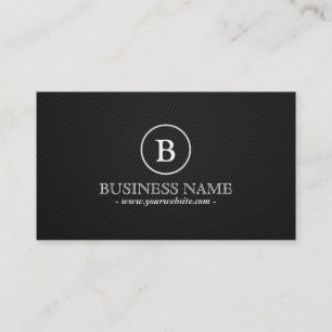 Simple Monogram Financial Advisor Business Card