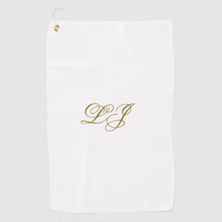 Simple Monogram Golf Towel