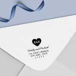 Simple Monogram Heart Couple Wedding Address Self-inking Stamp<br><div class="desc">Modern Address Self Inking Rubber Stamp featuring a heart. Great for couples or for weddings. Now you never have to write your address again when you send out letters. Personalize it by replacing the placeholder text with your initials, name and address. For more options such as to change the font...</div>