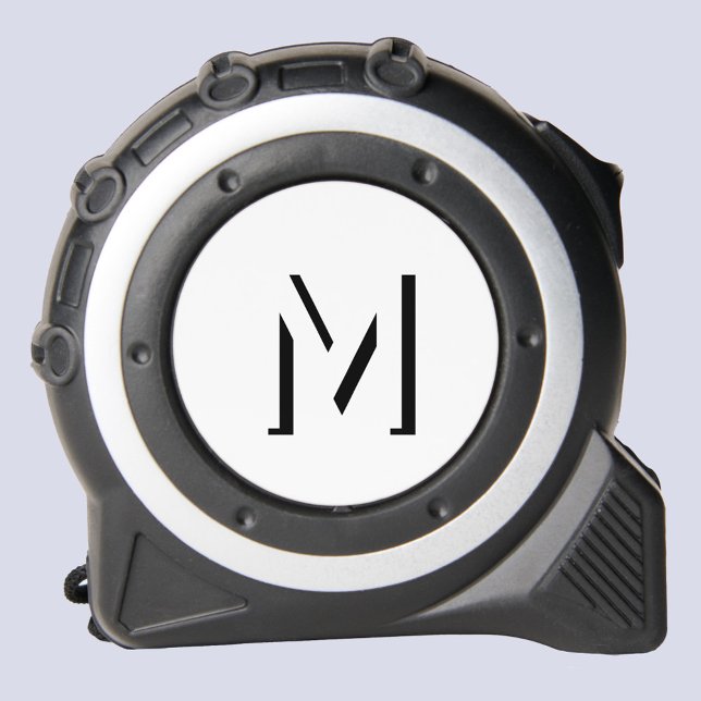 Simple Monogram Initial Drop Shadow Personalized Tape Measure (Simple drop shadow personalized monogram initial tape measure)