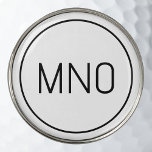 Simple Monogram Initial Golf Ball Marker<br><div class="desc">Modern typography minimalist monogram initial design which can be changed to personalize. Simple circular border to frame the initials.</div>