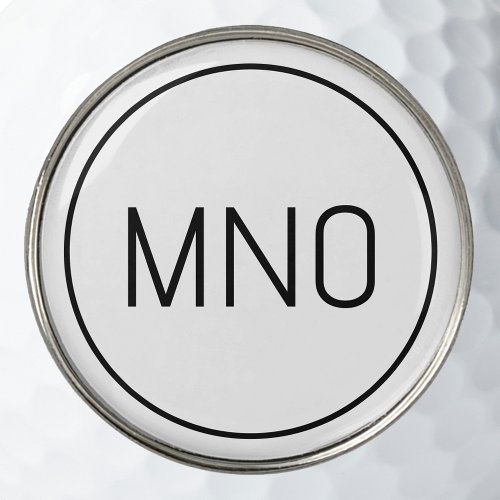 Simple Monogram Initial Golf Ball Marker