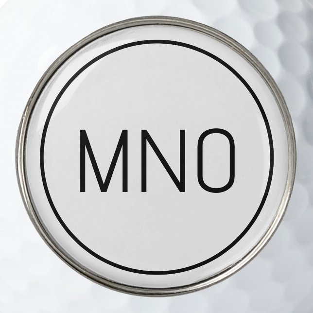 Simple Monogram Initial Golf Ball Marker (Simple personalized monogram initial golf ball marker)