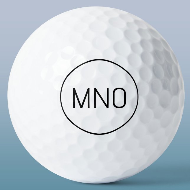Simple Monogram Initial Golf Balls (Personalized monogram initials simple elegant golf ball)