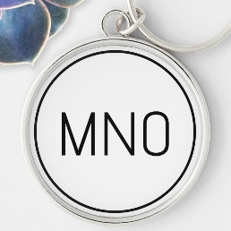 Simple Monogram Initial Keychain