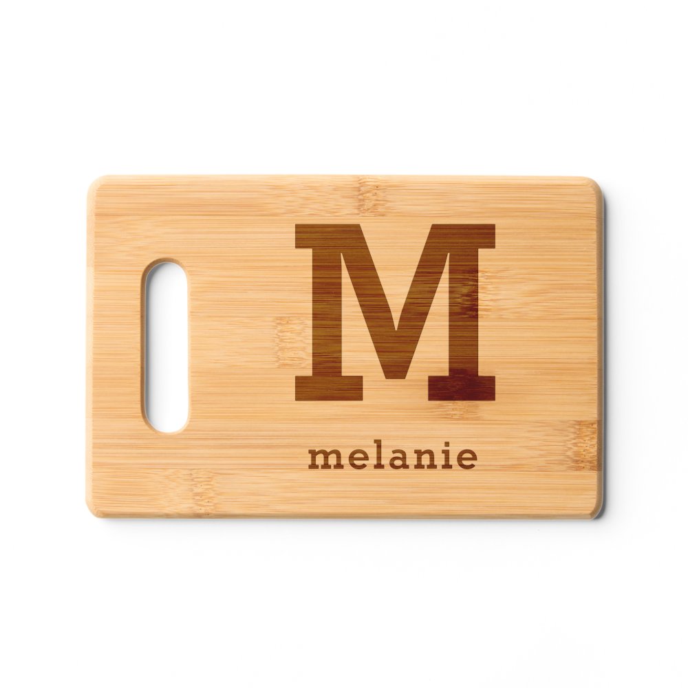 Discover Simple Monogram Initial Name Personalized Cutting Board