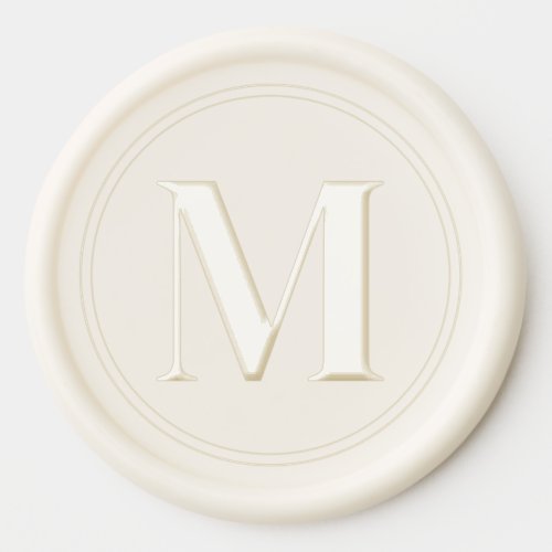 Simple Monogram Initial Wax Seal Sticker