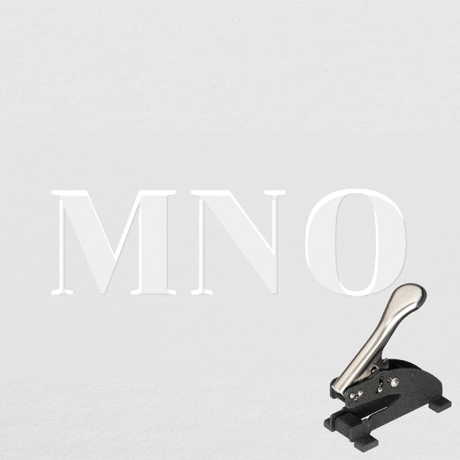 Simple Monogram Initials Embosser (Modern three initials monogram embosser)