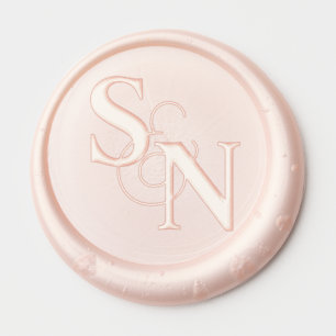 Simple Monogram Initials with Ampersand Wax Seal Sticker