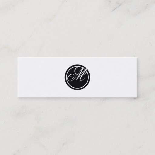 Customizable Simple Monogram Business Cards