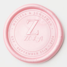 Simple Monogram Modern Custom Name Date Wedding Wa