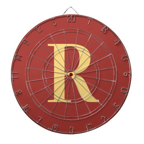 Simple Monogram Modern Dart Board