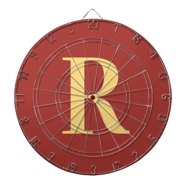 Simple Monogram Modern Dart Board (Front)