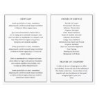 Simple Monogram Modern Funeral Program