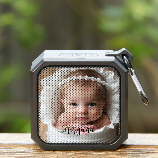 Simple Monogram Name and Photo  Bluetooth Speaker (Insitu(Outdoor))