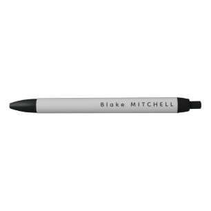 Simple Monogram Name Gray Unique Pen