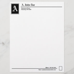 Simple Monogram Personal Letterhead