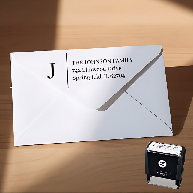 Simple Monogram Personalized Self-inking Stamp (Creator Uploaded)