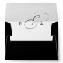 Simple Monogram Pre-Printed Return Address 5x7 Envelope