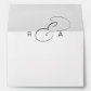 Simple Monogram Pre-Printed Return Address 5x7 Envelope
