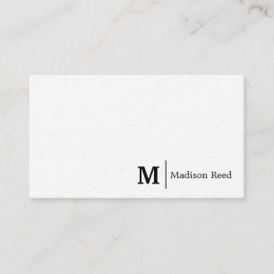 Simple Monogram Premium Thick Business  Card