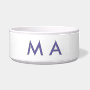Simple monogram purple gray add your name modern p bowl