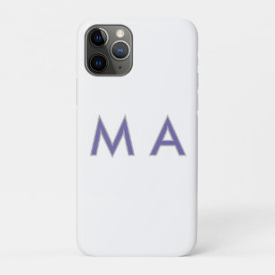 Simple monogram purple gray add your name modern p iPhone 11 pro case
