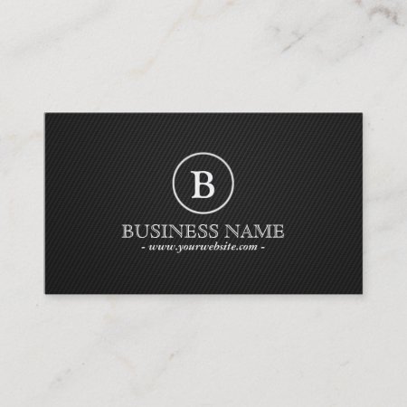 Simple Monogram Real Estate Broker Business Card