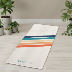 Simple Monogram Retro  Yoga Mat
