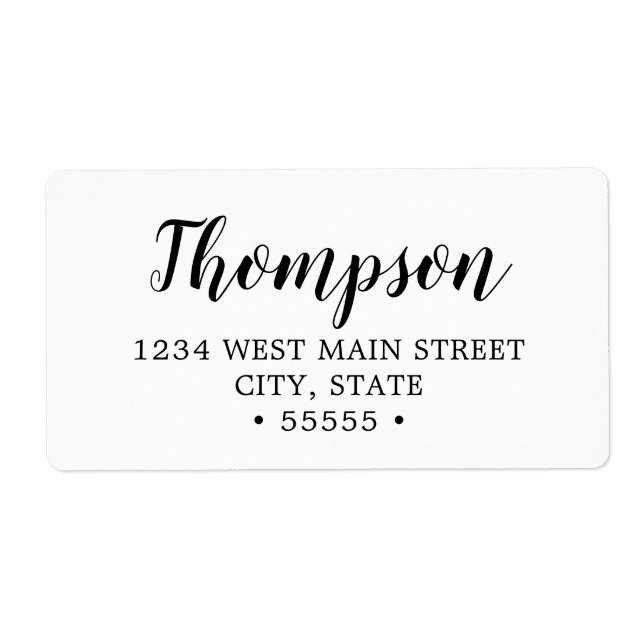 Simple Monogram Return Label (Front)