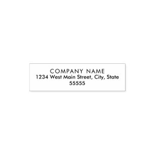 Simple Monogram Return Label Self-inking Stamp