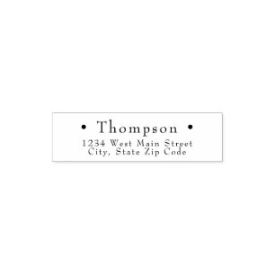 Simple Monogram Return Label Self-inking Stamp