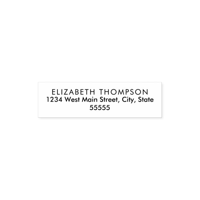 Simple Monogram Return Label Self-inking Stamp (Design)