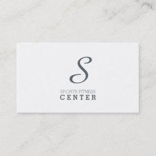 Simple Monogram (slate blue gray) Business Card