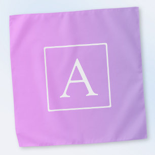 Simple Monogram Subtle Pink/Purple Ombre Bandana