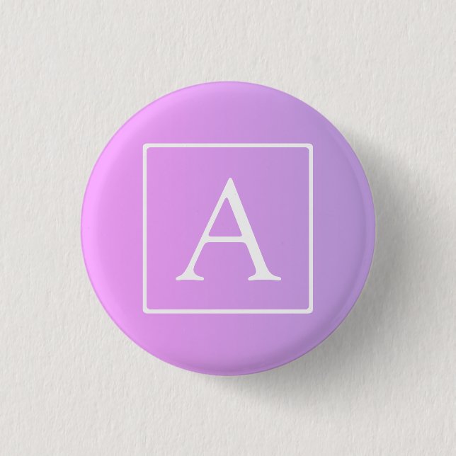 Simple Monogram | Subtle Pink/Purple Ombre Button (Front)