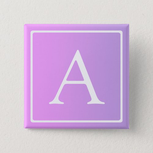 Simple Monogram  Subtle PinkPurple Ombre Button