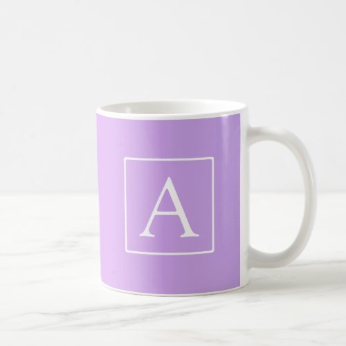 Simple Monogram  Subtle PinkPurple Ombre Coffee Mug